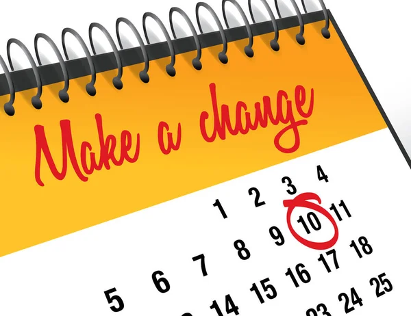 Make a Change mark on calendar, vector illustration — Stock Vector