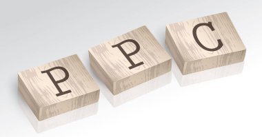 Word alfabe blok vektör çizim oluşan Ppc