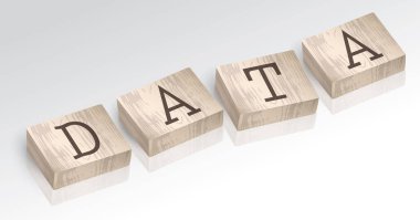 Word veri alfabe blok vektör çizim oluşan