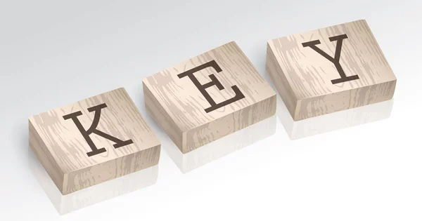 Mot-clé composé de blocs d'alphabet illustration vectorielle — Image vectorielle