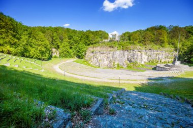 Annaberg, Yukarı Silezya Polonya - 14 Mayıs 2017: Yaz günü, tarihi amfitiyatro