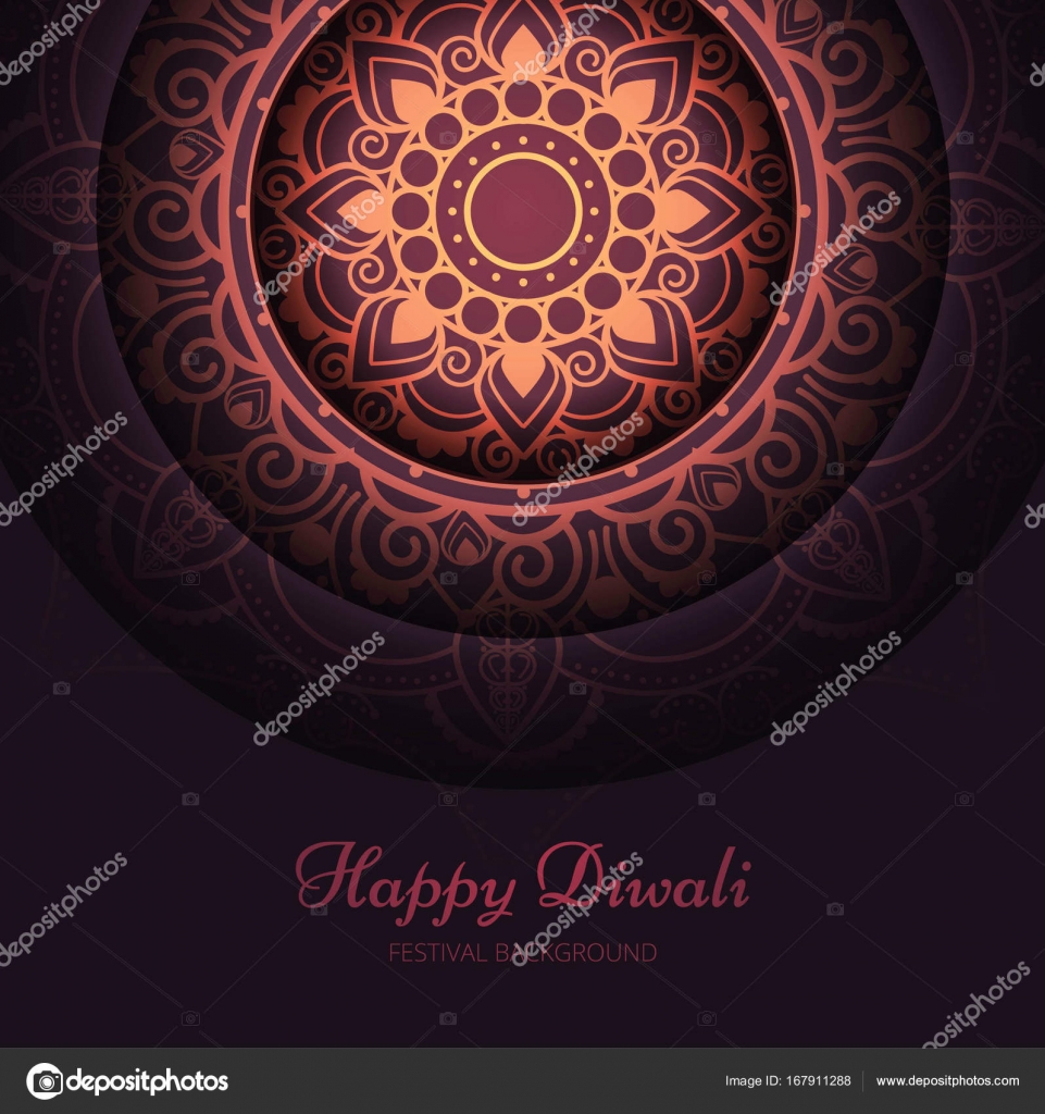 Diwali Festival Design In Mandala Style Stock Vector C Bharat28 167911288