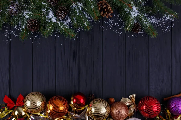Vánoce, nový rok svátky složení slavnostní dekorace, — Stock fotografie