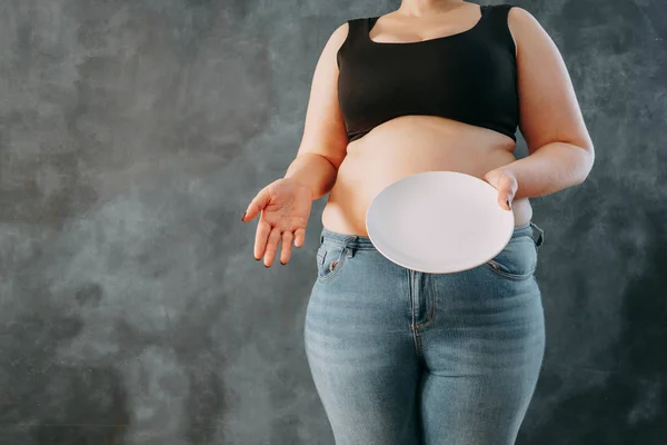 Perdita di peso, anoressia, fame, sovrappeso, concetto di dieta. Un. — Foto Stock