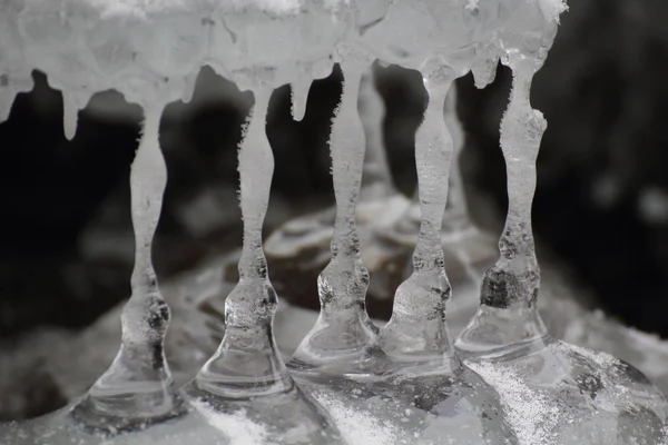 Buz sarkıt, Slovak cennet Milli Parkı, Slovakya — Stok fotoğraf
