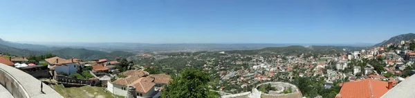 Uitzicht vanaf het kasteel van Krujë, Albanië — Stockfoto