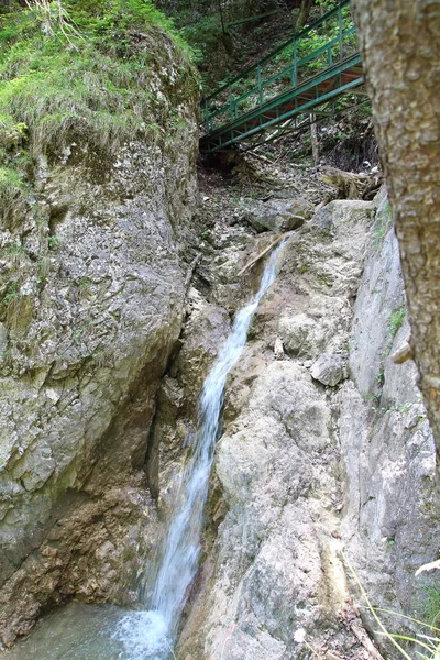 Waterfall in National park Slovak Paradise, Slovakia — Stock Photo, Image