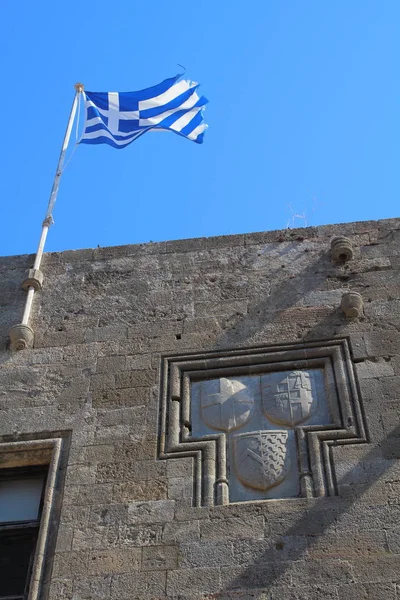 Coat of arms in Rhodes city, Greece — Stock Photo, Image