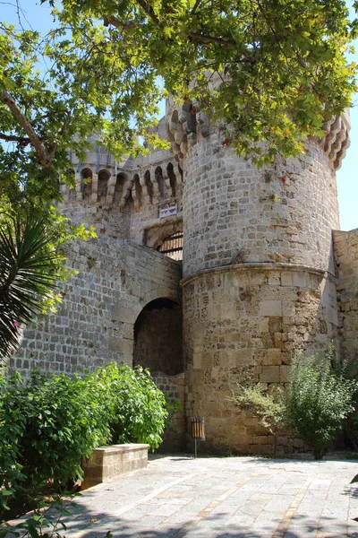 Zamek w mieście Rodos, Grecja — Zdjęcie stockowe