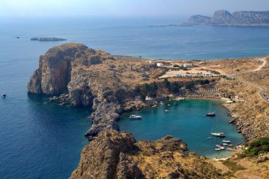 St Pauls Bay Lindos, Rodos, Yunanistan