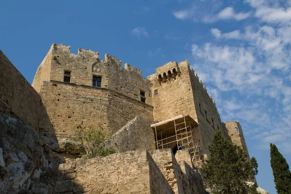 Lindos zamek w Rodos, Grecja — Zdjęcie stockowe