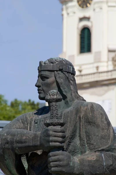 Nitra, Slovakya Pribina heykeli — Stok fotoğraf