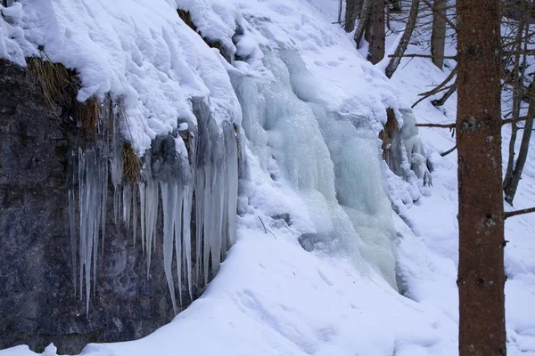 Icefall Piecky Nel Parco Nazionale Slovacco Paradise Slovacchia — Foto Stock