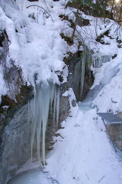 Icefall Piecky Slovak Paradise National Park Slovakia — Stock Photo, Image