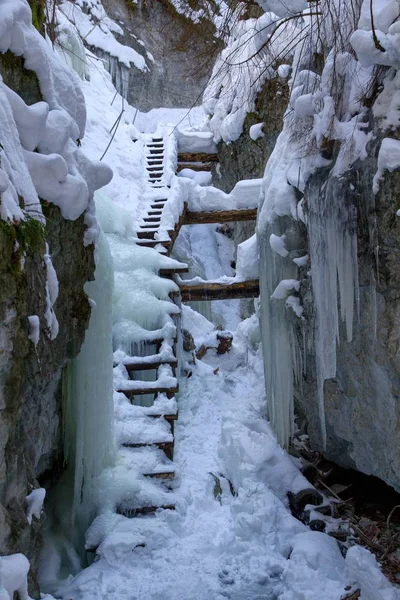 Piecky Winter Slovak Paradise National Park Slovakia — Stock Photo, Image