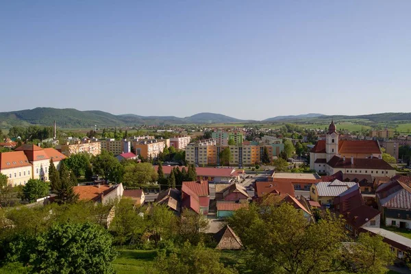 Widok Filakovo Miasto Zamkiem Filakovo Słowacja — Zdjęcie stockowe