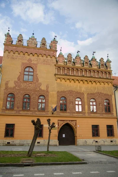 Slovakya Nın Levoca Kentindeki Tarihi Binalar — Stok fotoğraf