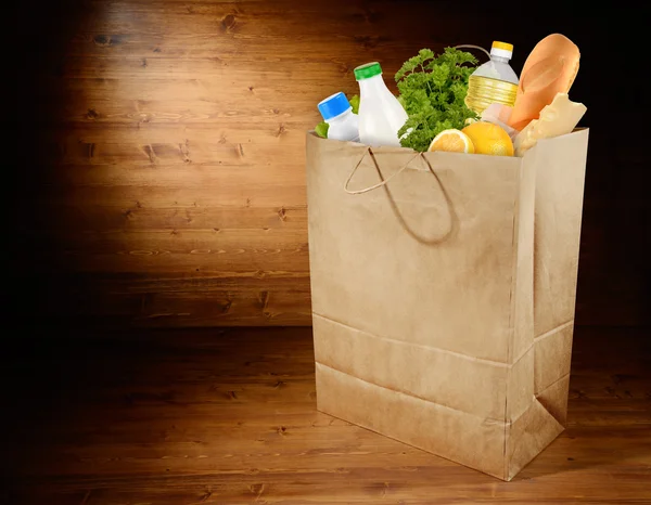 Lebensmitteltasche aus Papier — Stockfoto
