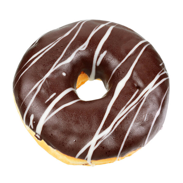 Chocolate donut isolated