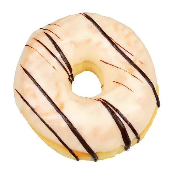 Chocolade donut geïsoleerd — Stockfoto