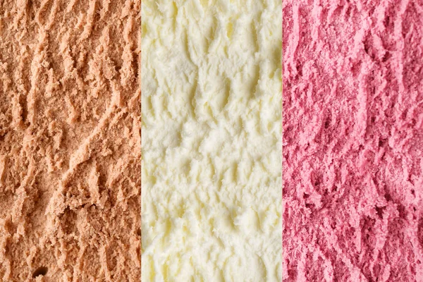 Неаполитанский фон мороженого — стоковое фото