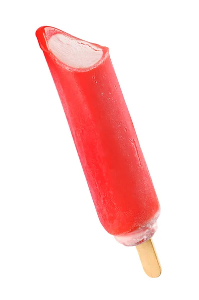 Rózsaszín popsicle elszigetelt — Stock Fotó