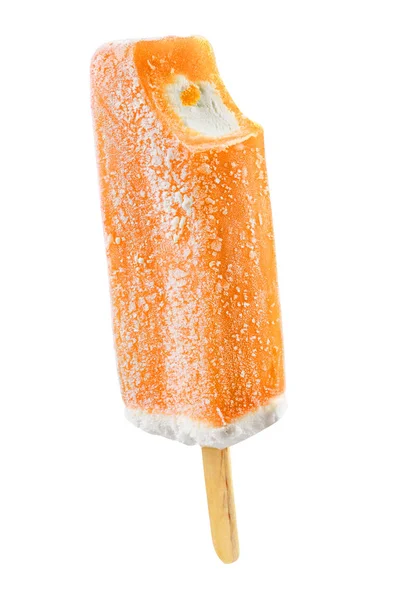 Żółty popsicle na białym tle — Zdjęcie stockowe