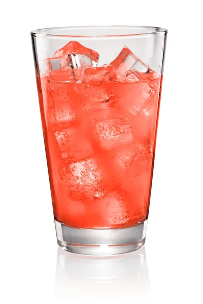 Vidrio de soda roja aislado — Foto de Stock