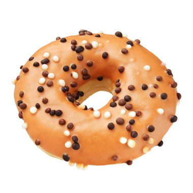 İzole kahverengi çörek