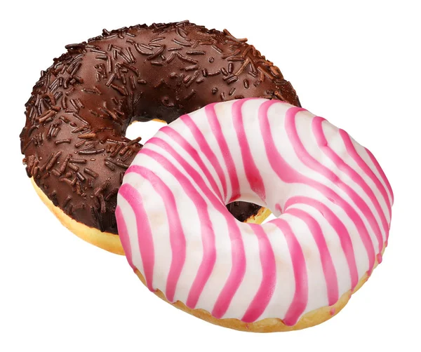 Two donuts isolated — Stock Photo, Image