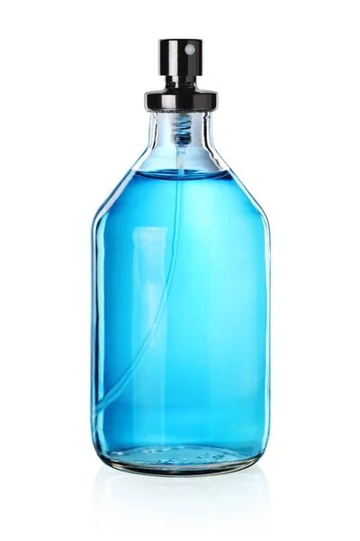 Frasco de perfume azul — Fotografia de Stock