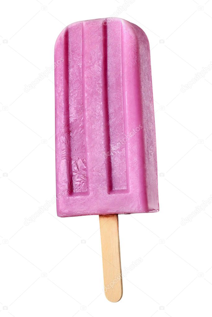 Pink  ice pop isolated 