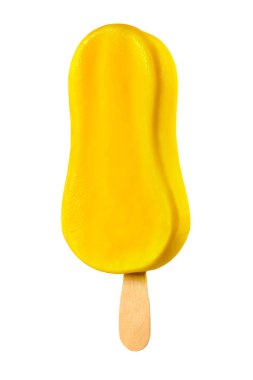 Sarı buz pop izole