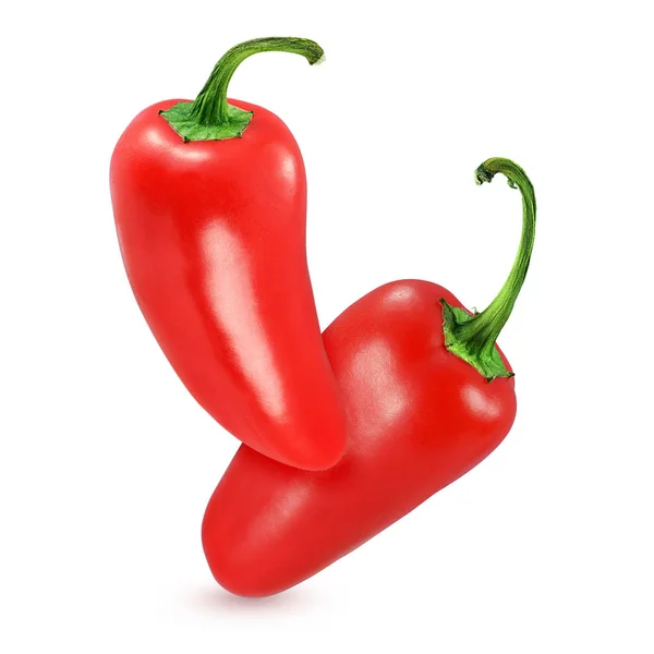 Rote Jalapeño-Paprika isoliert auf weißem Hintergrund — Stockfoto