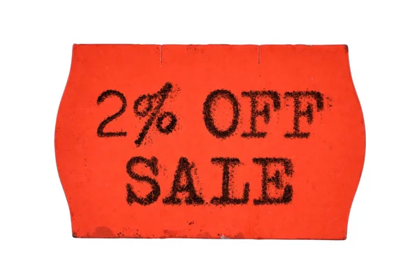 2% OFF Penjualan stiker harga merah terisolasi — Stok Foto