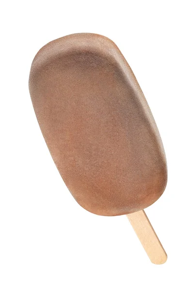 Ice cream popsicle with chocolate isolated — 스톡 사진