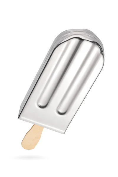 Fagylalt jégkrém fagylalt fém penész elszigetelt fehér — Stock Fotó