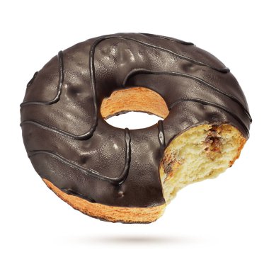 İzole çikolata sırlı çörek