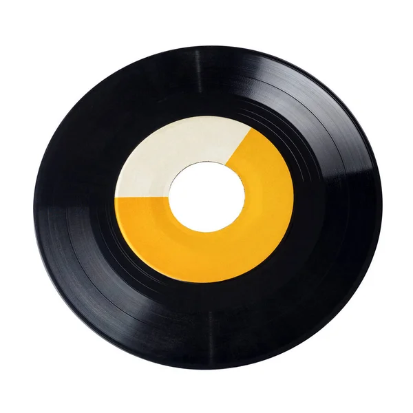 Wide Hole Inch Vinyl Record Isolated White Background — Stock Photo, Image