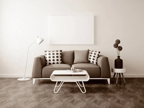 Кімната з красивими сучасними меблями — стокове фото