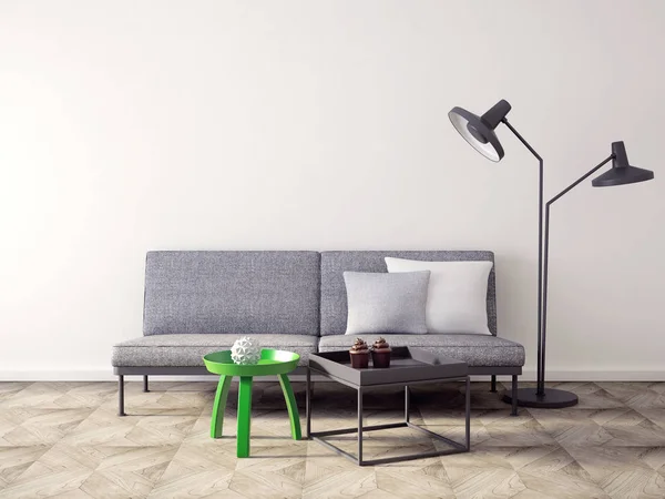Комната с хорошей современной мебелью — стоковое фото
