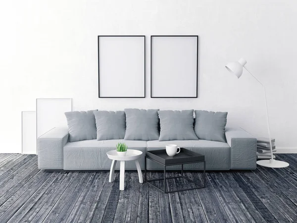 Habitación con muebles modernos y agradables —  Fotos de Stock