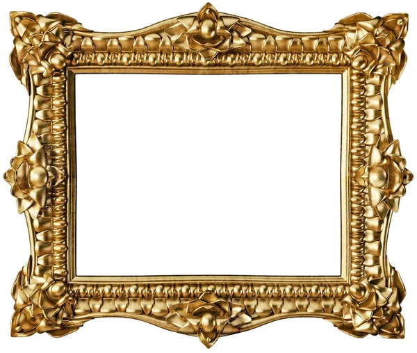 Vintage golden frame on white — Stock Photo, Image