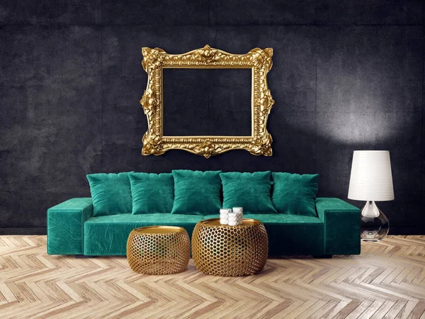 Kamer met mooie moderne meubels — Stockfoto