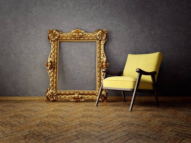 güzel mobilya modern iç Oda. 