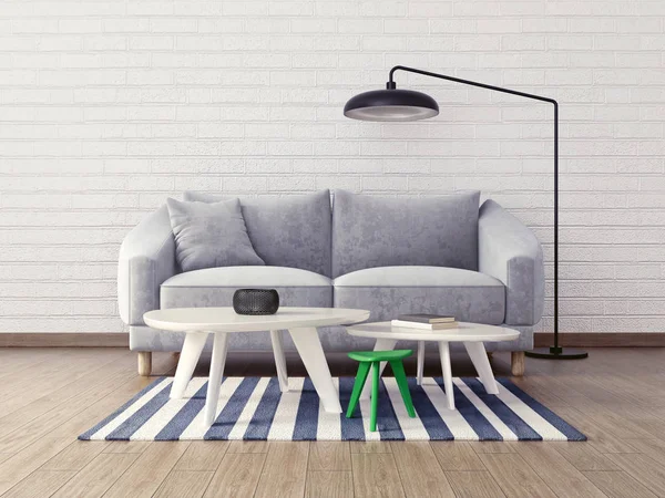 Moderne interieur ruimte met mooie meubels — Stockfoto