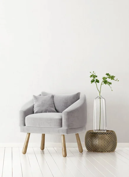 现代室内空间与舒适的家具 — 图库照片