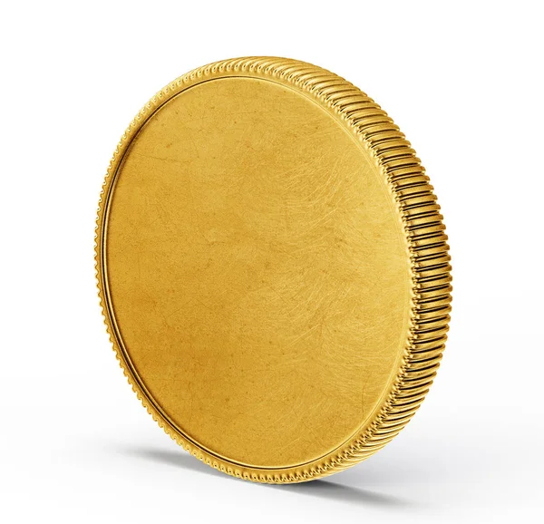 Zlatá mince, samostatný — Stock fotografie