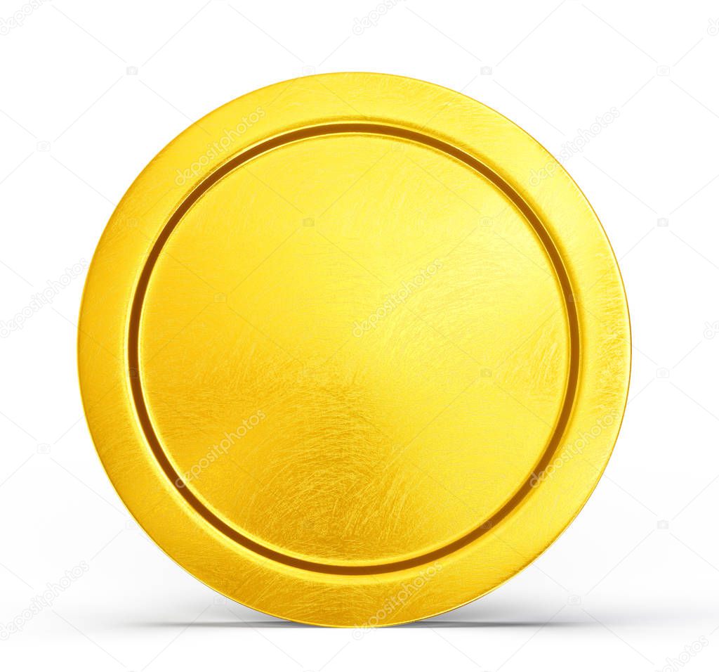 gold coin isolated 