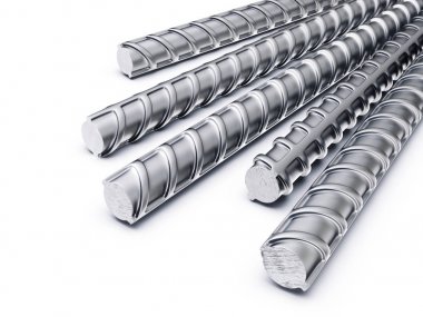Metal takviye beyaz izole